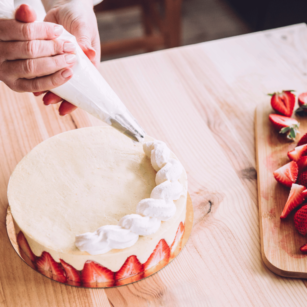 box de pâtisserie pour réaliser un fraisier