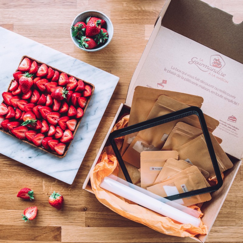 box tarte aux fraises pâte sucrée sans gluten