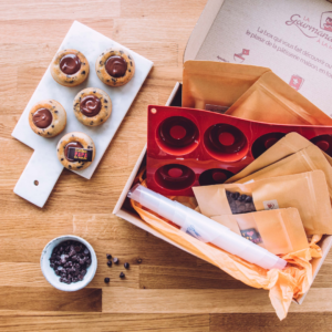 kit de pâtisserie pour réaliser des financiers au chocolat