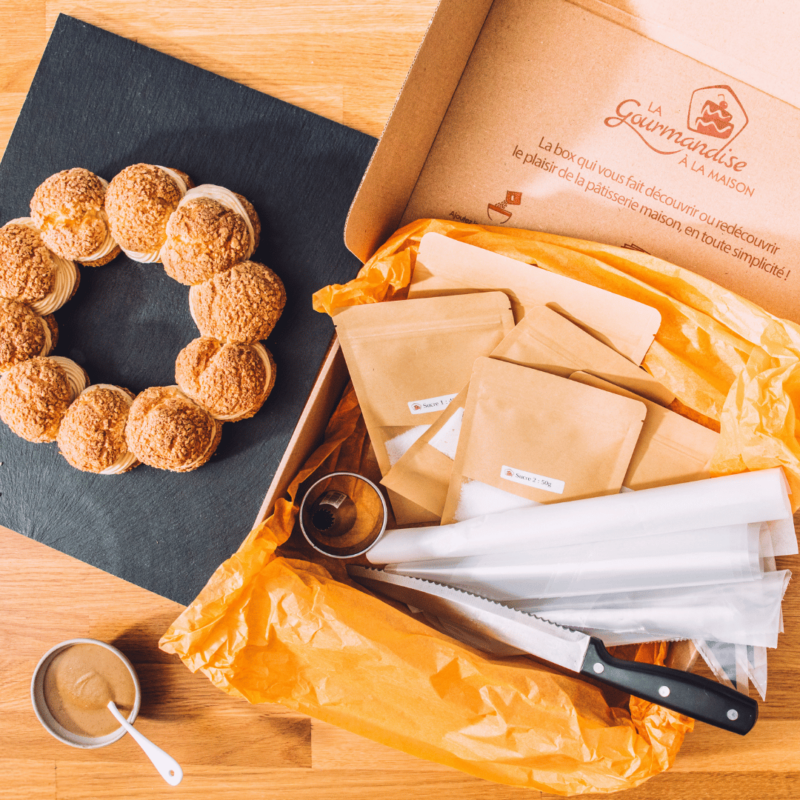 kit de patisserie complet pour réaliser une couronne de choux façon paris brest