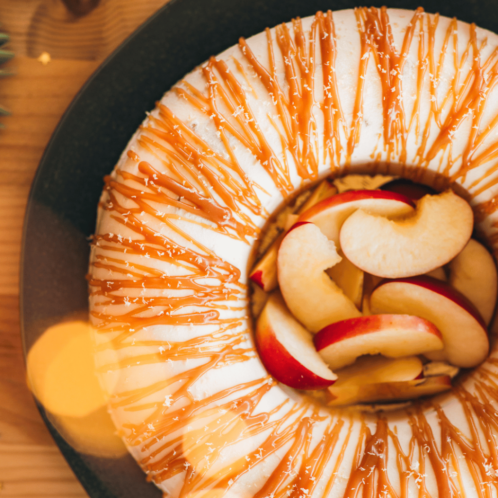 entremets pommes et caramel maison
