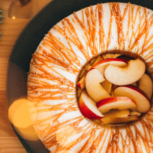 entremets pommes et caramel maison